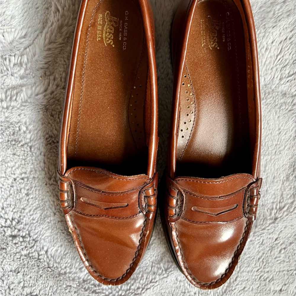 G.H. Bass & Co. Brown Leather Loafers